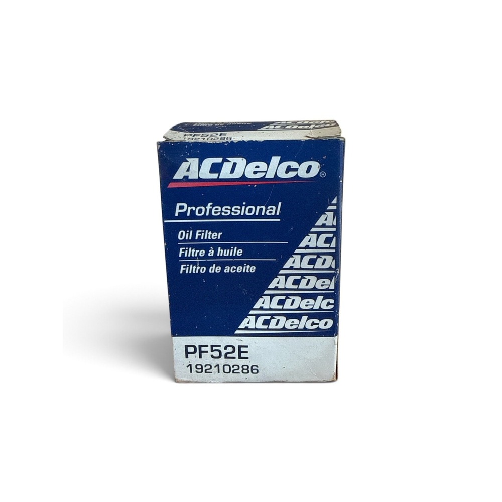 AC DELCO PROFESSIONAL OIL FILTER PF52E 19210286 QTY 1, NEW, IN ORIGINAL BOX